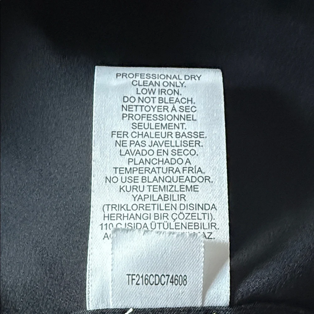 Tibi Black Pleated Off-the-Shoulder Silk Top with bell sleeves Sz 8 - Picture 6 of 9